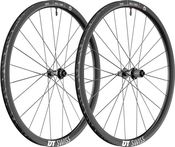 DT Swiss Set de Roues GRC 1100 DICUT 30 Disc Center Lock 28" - noir/Set de 28" (avant 12x100 + arrière 12x142) Shimano