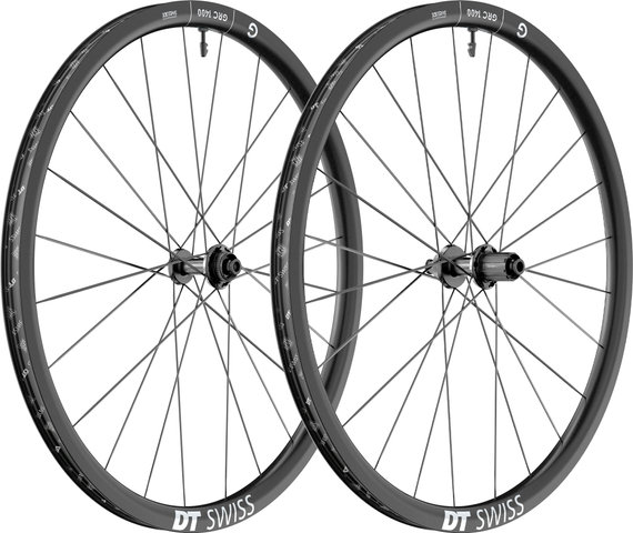 DT Swiss Set de Roues GRC 1400 DICUT 30 Disc Center Lock 28" - noir/Set de 28" (avant 12x100 + arrière 12x142) Shimano