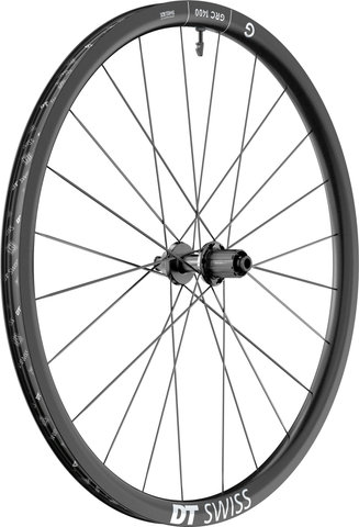 DT Swiss GRC 1400 DICUT 30 Disc Center Lock 28" Laufradsatz - schwarz/28" Satz (VR 12x100 + HR 12x142) Shimano