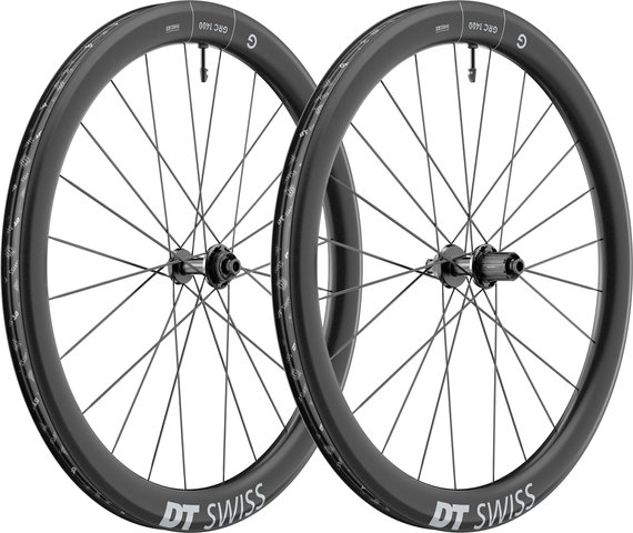 DT Swiss Set de Roues GRC 1400 DICUT 50 Disc Center Lock 28" - noir/Set de 28" (avant 12x100 + arrière 12x142) Shimano