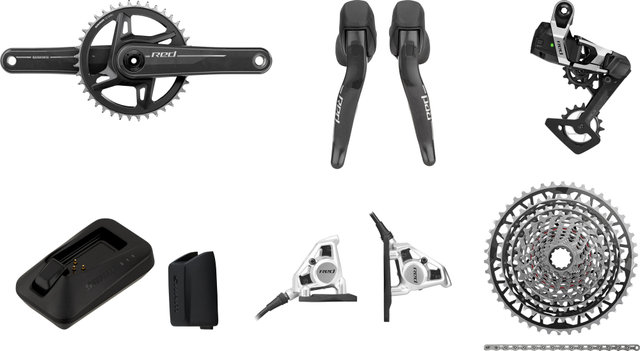 SRAM Red XPLR E1 Wide AXS 1x13-fach Gruppe - black-silver/172,5 mm 40 Zähne