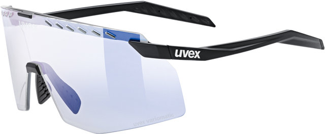 uvex pace stage V Sportbrille - black matt/mirror blue