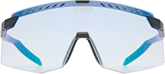 uvex pace stage V Sportbrille - black matt/mirror blue