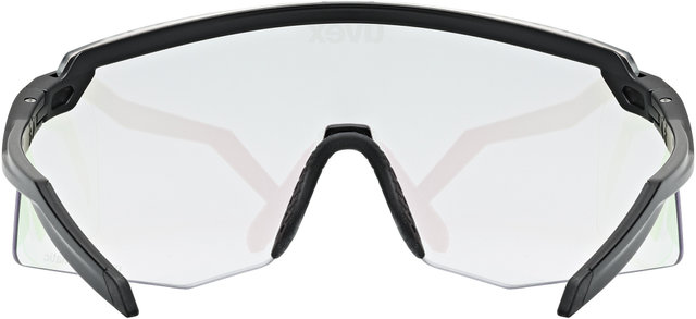 uvex pace stage V sports glasses - black matte/mirror blue