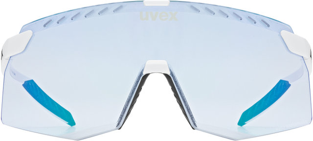 uvex pace stage V sports glasses - white matte/mirror blue