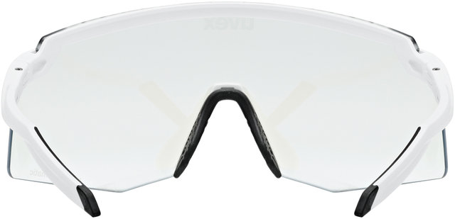 uvex pace stage V sports glasses - white matte/mirror blue