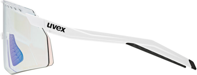 uvex pace stage V sports glasses - white matte/mirror green