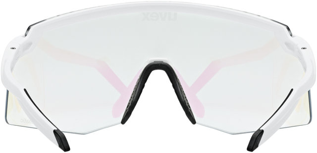 uvex pace stage V sports glasses - white matte/mirror green