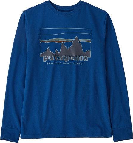 Patagonia Kids L/S Regenerative Organic Cert. Cotton Graphic Tee - superior blue/146