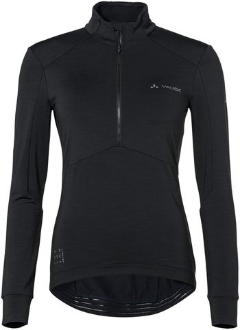 VAUDE Womens Kuro Halfzip LS Jersey - black/36