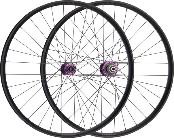 Hope Set de Roues Pro 5 + Fortus 30 SC Disc Center Lock 27,5" Boost - purple/Set de 27,5" (avant 15x110 Boost + arrière 12x148 Boost) Shimano