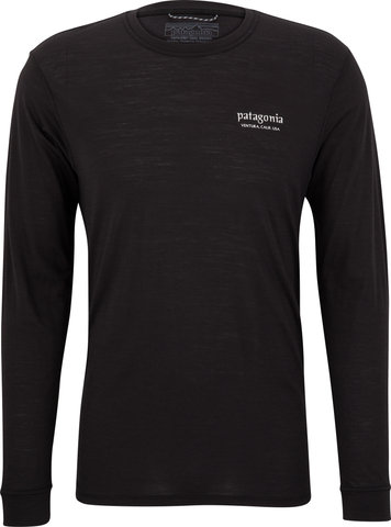 Patagonia Cap Cool Merino Graphic L/S Shirt - heritage header-black/M