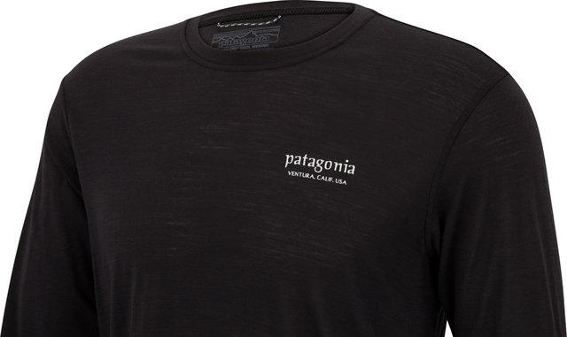 Patagonia Cap Cool Merino Graphic L/S Shirt - heritage header-black/M