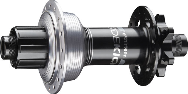 e*thirteen Sidekick DH 6-bolt disc Boost Rear Hub - black-sterling silver/12 x 157 mm / 32 Loch / Shimano 7-fach