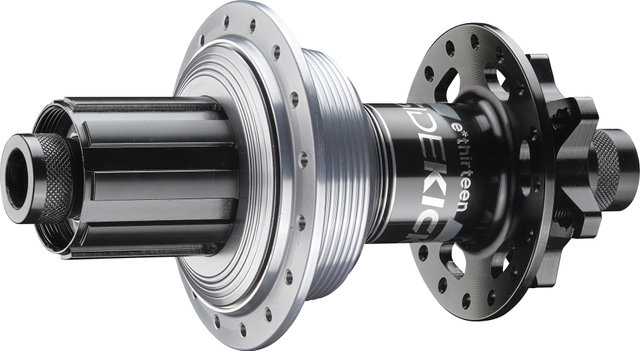 e*thirteen Sidekick 6-bolt disc Boost Rear Hub - black-sterling silver/12 x 148 mm / 32 hole / Shimano