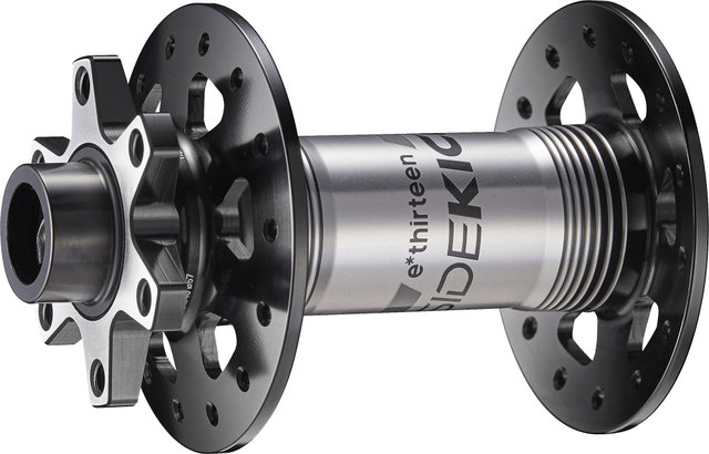 e*thirteen Sidekick SL 6-bolt disc Boost Front Hub - black-sterling silver/15 x 110 mm / 28 hole