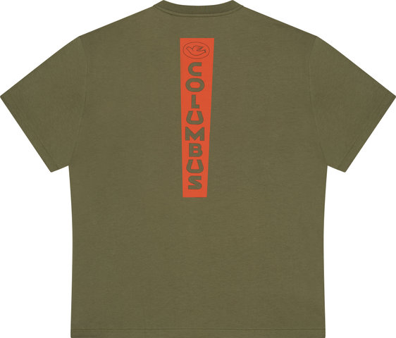 Cinelli Camiseta Columbus Fork Sticker - army green/M