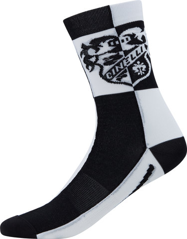 Cinelli Chaussettes Crest Pastori - black-white/39-42