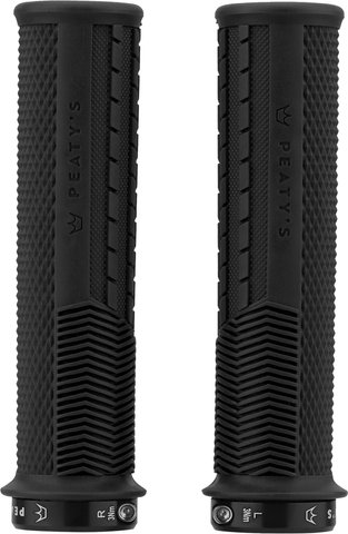 Peatys Monarch Grips Knurl Lock-On Handlebar Grips - black/thin