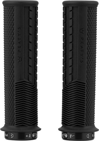 Peatys Monarch Grips Knurl Lock-On Handlebar Grips - black/thick