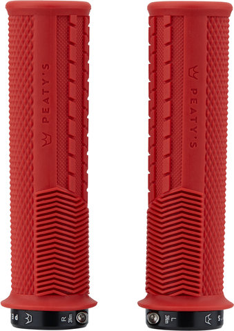 Peatys Monarch Grips Knurl Lock-On Handlebar Grips - red/thick