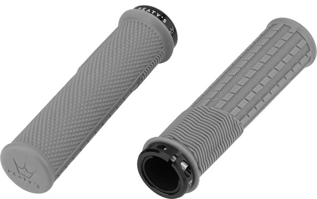 Peatys Monarch Grips Knurl Lock-On Handlebar Grips - slate/thin