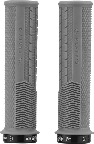 Peatys Monarch Grips Knurl Lock-On Handlebar Grips - slate/thin