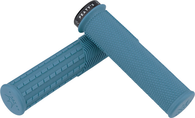 Peatys Monarch Grips Knurl Lock-On Handlebar Grips - turquoise/thin