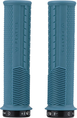 Peatys Monarch Grips Knurl Lock-On Handlebar Grips - turquoise/thin