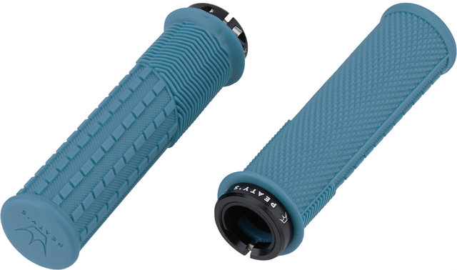 Peatys Monarch Grips Knurl Lock-On Handlebar Grips - turquoise/thick