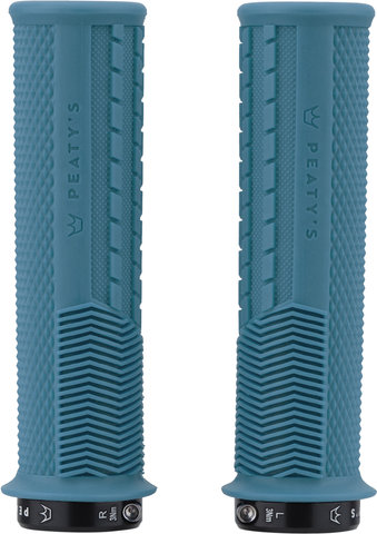 Peatys Monarch Grips Knurl Lock-On Handlebar Grips - turquoise/thick