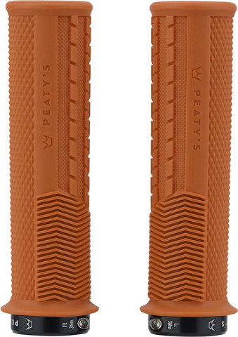 Peatys Monarch Grips Knurl Lock-On Handlebar Grips - mango/thick