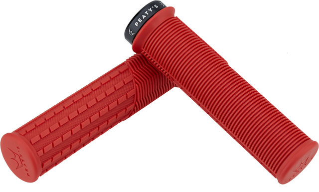 Peatys Monarch Grips Mushroom Lock-On Handlebar Grips - red/thin