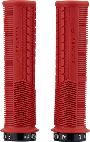 Peatys Monarch Grips Mushroom Lock-On Handlebar Grips - red/thin