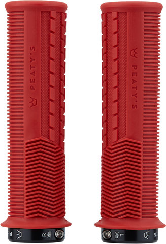 Peatys Monarch Grips Mushroom Lock-On Handlebar Grips - red/thick