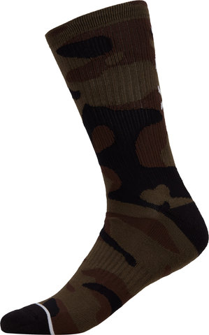 Fox Head Chaussettes Fox Camo Crew - green camouflage/43-47