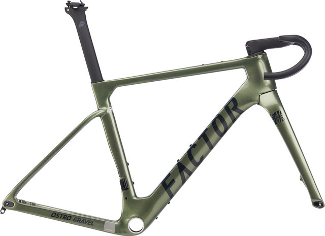 Factor OSTRO Gravel V.A.M. Disc Olive Green Carbon Rahmenkit - olive green/54 cm, T47a Micro Spline