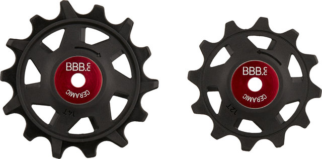 BBB Galets de Dérailleur RollerBoys Ceramic BDP-17 pour SRAM 12 vitesses - noir/12 dents (galet guide), 14 dents (galet tendeur)