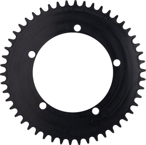 Garbaruk Aero Round Chainring 5-Arm 130 mm BCD - black/50 tooth