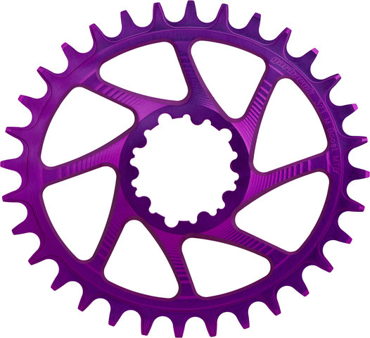 Garbaruk Oval Chainring GXP/DUB Boost Direct Mount Single Speed - violet/32 tooth