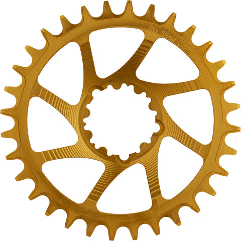 Garbaruk Round Chainring GXP/DUB Boost Direct Mount Single Speed - gold/32 tooth