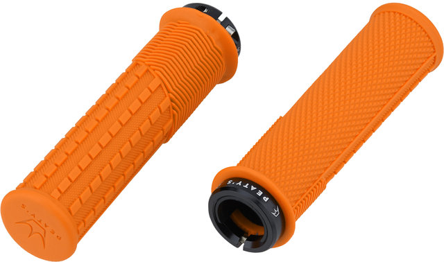 Peatys Monarch Grips Knurl Lock-On Lenkergriffe - mango/thick