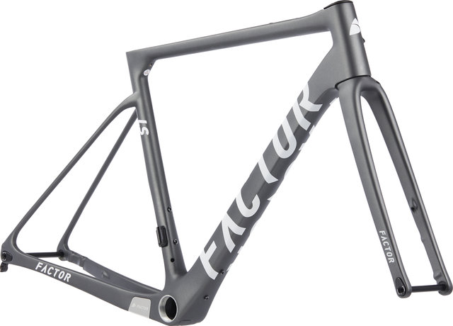 Factor LS Disc Carbon Gravel Frameset - gunmetal/M/12 mm Thru Axle