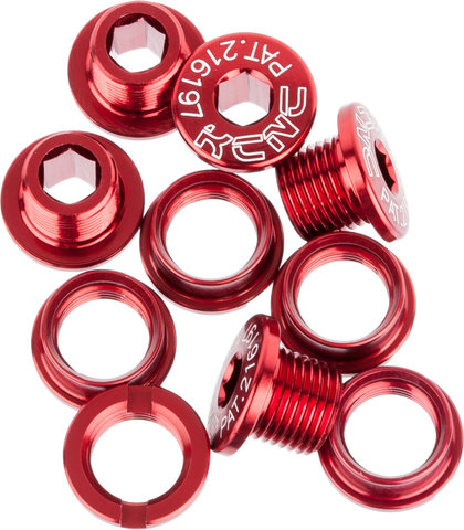 KCNC Short Chainring Bolt Set, Road M8 - red/universal