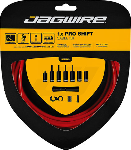 Jagwire 1X Pro Schaltzugset - red