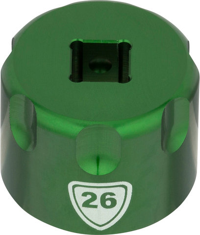 Abbey Bike Tools Suspension Top Cap Socket Attachment - green/26 mm