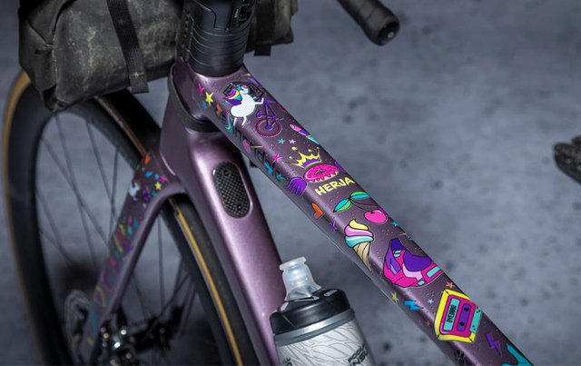 DYEDBRO Gravel Frame Protection Film Set - unicorn glitter