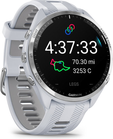 Garmin Forerunner 965 GPS Running & Triathlon Smartwatch - stone white-titanium-stone white-light grey