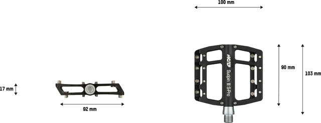 NC-17 Pedales de plataforma Sudpin III S-Pro - negro