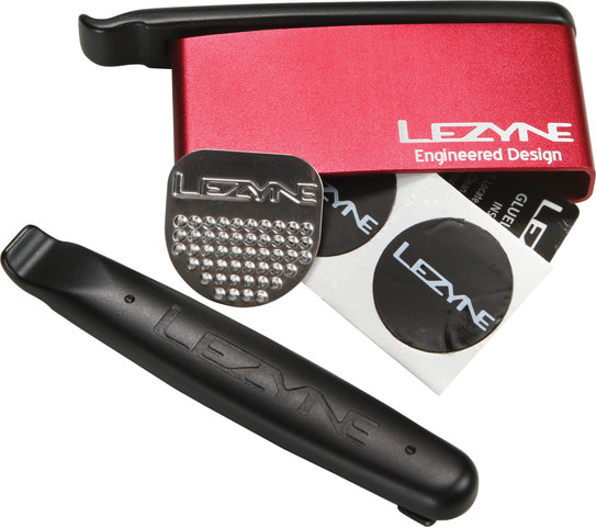 Lezyne Kit de réparation de pneus - rouge